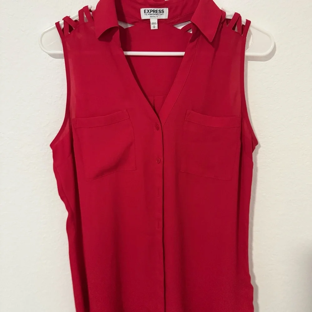 Express Red Portofino Shirt - Picture 3 of 4